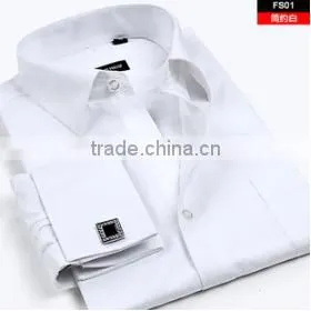 100%Cotton High Quality Men Wedding Dress Business Slim Fit Shirts For Men Long Sleeve thumbnail-1