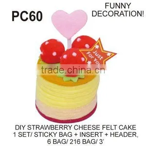 Nonwoven Fabric(PC60) DIY STRAWBERRY CHEESE FELT CAKE thumbnail-1