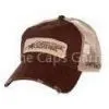 Custom Brown Embroidery Baseball Caps Vintage 3D Embroidery 6 Panel Hat thumbnail-1