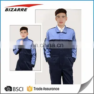 Top Sales Dry Wicking Heat Transfer Navy Blue Cotton Coverall For Factory thumbnail-1