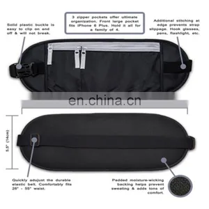 Rfid Blocking Black Ripstop Nylon Travel Waist Phone Pocket thumbnail-5