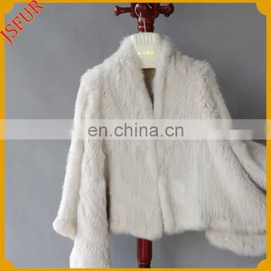 Wholesale Top Quality Fashion Warm Rabbit Fur Coat Women thumbnail-2