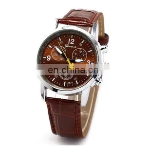Luxury Men's Fashion Retro Leather Watches Bracelet Wristwatch Analog Quartz Wrist Watch thumbnail-1