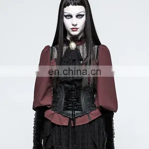 Pyon Pyon Gothic Lolita Black Girdle Underbust Corset LS-045 thumbnail-1