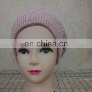 Real Wool Knitted With Raccoon Fur Pompom Beanie Hat Pretty Wool Knitted Raccoon Fur Ball Hat thumbnail-5