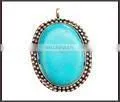 SF-PD16 Brass Turquoise Pendant thumbnail-1
