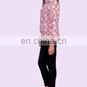 Indian Women Blouse Shirt Long Sleeve Cotton Hand Block Print Shirts Tops Size S thumbnail-1