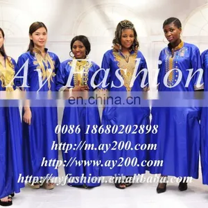 Hot Sale African Bazin Riche Styles Women Dresses With Embroidery thumbnail-6