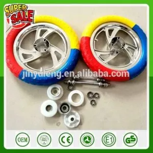 12 Inch Three Color EVA Foam Prevent Puncture Solid Wheel Plastic Rim Wheel for Baby Kid Child Rcarrier Bike Bicycle Balance Car thumbnail-1