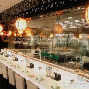 Champagne Gold / Bright White Sushi Conveyor Belt System With LED Lights thumbnail-3