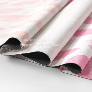 Colorful Printing Microfiber Suede Yoga Mats Rubber Mat thumbnail-2
