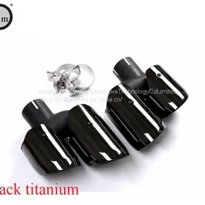 Km for Macan S Style 95B 2014-2017 Exhaust Tip Exhaust Pipes Muffler Tips Tail Pipe Wire Drawing thumbnail-2