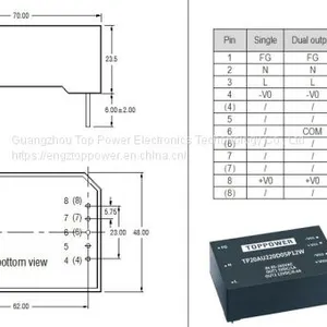 TOPPOWER 30W 3KV Isolation Wide Input AC/DC Converters thumbnail-2