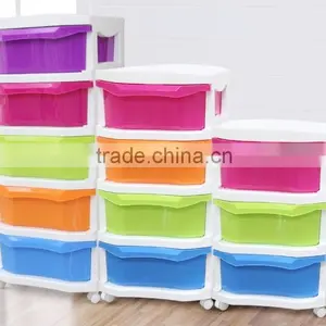3 Tier Removable Plastic Storage Drawer, Plastic Storage Cabinet thumbnail-2