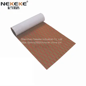 NEKEKE 6mm Light Brown + Red + Diamond on Surface Boat Yacht Marine EVA Deck Foam Sheet Composite Outdoor Decking thumbnail-2