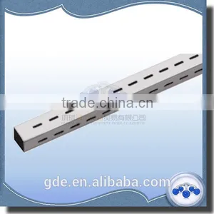 25X25mm Metal Chrome Single Slotted Channel Square Tube thumbnail-1