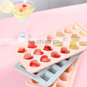 Wholesale Manufacturer Selling Custom Heart Shape Silicone Ice Cube Tray thumbnail-3