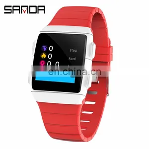 SANDA CR11 Full Touch Screen Smart Watch Camera Heart Rate Temperature Luminous Unisex Sport Heart Rate Monitor Smart Watch Band thumbnail-1