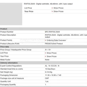 SIEMENS RWF50.20A9 Digital Controller thumbnail-1