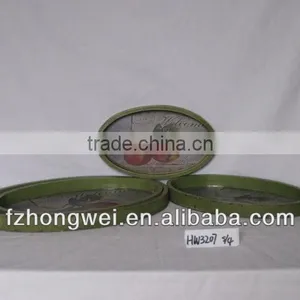 Hongwei 2013 Spring Home Decor Green Wood Tray thumbnail-1