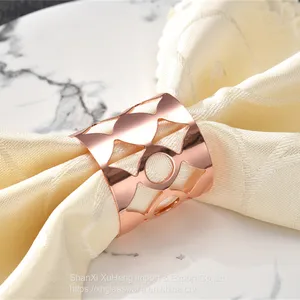 Amazon Best Selling Laser Cutting Round Napkin Holder Ring For Hotel & Restaurant Supplies Table Decoration thumbnail-4