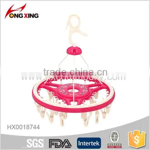 High Quality Round Shaped Plastic Drying Hanger 24 Pegs/set thumbnail-2