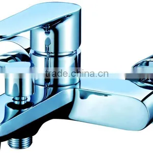 NICOR 8102 Elegant Design Brass Wall Mounted Chrome Plated Bathroom Bathtub Faucet With Single Handle thumbnail-1