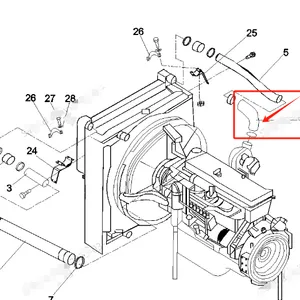 Best Selling Sany Excavator Spare Parts A820606030824 Sany Intercooled Air Inlet Hose for Sy285 Sy335 thumbnail-1