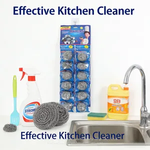 Professional Steel Scourers for Commercial Kitchen Use Customized 12pcs Pack Stainless Steel Scourer thumbnail-3