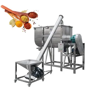 Panqi Industrial Dry Powder Mixer Machine Food Grade Stainless Steel Ribbon Blender Equipment thumbnail-2