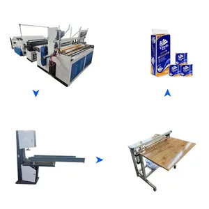 Customized Embossed Toilet Paper Rewinding Machine Jumbo Roll Toilet Paper Machine Production Line thumbnail-2