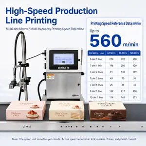 Cake Box CIJ Inkjet Printer for Bakery Food Packaging Date Batch Code Printing and Production Line Coding thumbnail-2