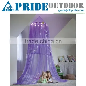 Children Circular Bed Canopy LED Mosquito Net Bed Baby Outdoor Folding Mosquito Net Tent thumbnail-1