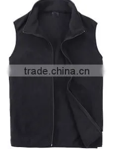 Causal Style Outdoor High Collar Man Blue Polar Fleece Vest thumbnail-4