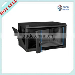 19" Black Single Wall Mount Rack for Network Cables thumbnail-1