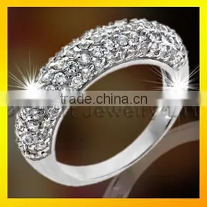 AAA CZ White Gold Rings Micro Pave Setting Rings Gold Rings thumbnail-1