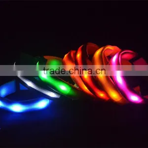 LED Dog Nylon Flashing Glow Pet Light Safety Collar thumbnail-3