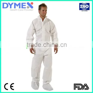 Protective Clothing Coveralls With Zipper, Attached Hood, Boots & Elastic Wrists thumbnail-1