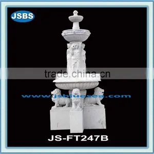 Beautiful Garden Sex Girl and Lion Stone Water Fountain thumbnail-1