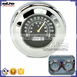 BJ-HBW-008 Waterproof Shock Resistant Billet Aluminum Motorcycle Thermometer Use on Windscreen thumbnail-1