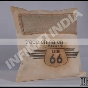 Vintage Print Canvas Cushion, Vintage Cushion thumbnail-1