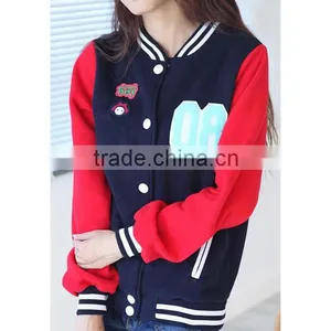 100% Cotton Fleece Varsity Jacket,custom Pure Cotton Fleece Varsity Jacket,customized Cotton Fleece Jacket thumbnail-1