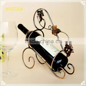 Continental Iron Wine Rack Creative Wine Cooler Vintage Wire Craft Ornaments thumbnail-3