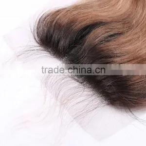 7A Philippine Virgin Hair Ombre #1b/#613 Color Way Body Wave With Closure 4x4 Lace Closure Bleached Knots Two Tone Top Closure thumbnail-5