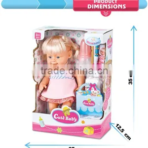 Popular 2016 Hot Sell Chinese Girl Drink and Pee Reborn Baby Doll for Kindergarten thumbnail-4