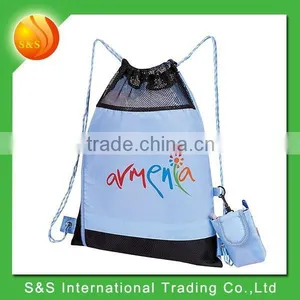 Hot Sell Sport Nylon Drawstring Bag With Detachable Phone Holder thumbnail-2
