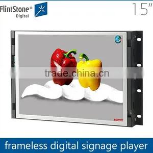 FlintStone 15 Inch Lcd in Store Embedded ad Player, Open Frame Digital Signage Screen, Frameless Pos TV Screen thumbnail-2