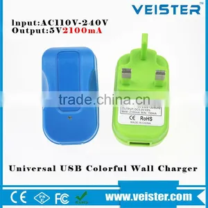 Single Port USB 5v2.1A Travel Charger Wholesale Customized thumbnail-3