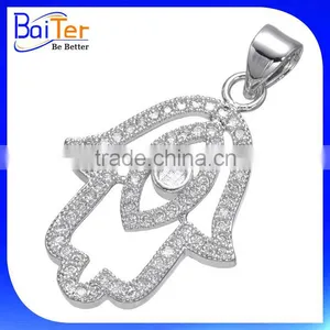 Custom Wholesale Opal Hamsa For Opal Stone Necklace 925 Sterling Silver Opal Hamsa Charm Necklace thumbnail-6