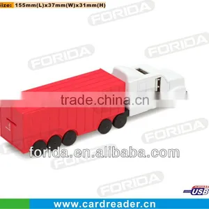 Truck Style Usb 2.0 Hub Combo Card Reader Driver With Usb Cable thumbnail-1